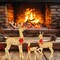 Twisted Champagne Rattan Reindeer Family for Indoor and Outdoor Holiday Use 63" + 52" + 37"